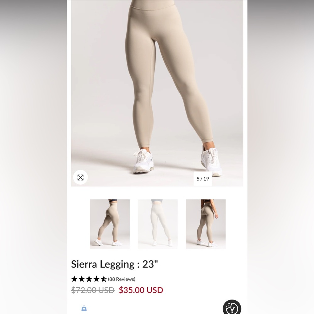 Sierra Legging in Sand - L 23”